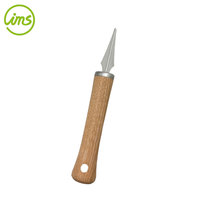 Couteau à graver et à découper les fruits en acier inoxydable de qualité alimentaire, manche en bois, ambidextre, finition polie, durable