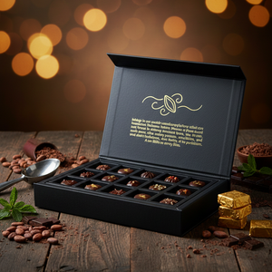 15-Cavity Eco-Friendly Square Rigid Embossed Wedding <b>Party</b> Chocolate Gift <b>Box</b> - Product Image 1