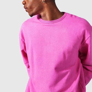 Sweat-shirt à capuche en molleton uni de qualité supérieure, style nouveau, pour homme, délavé à l'acide, avec poche brodée, 100% coton - Product Image 3