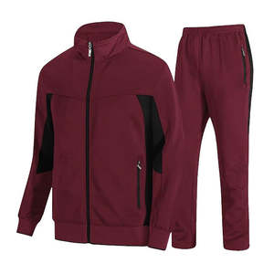 High Quality 2025 Fashion Sport Sweatsuit 100%cotton/<b>Polyester</b> <b>Tracksuit</b> Men <b>Tracksuit</b> Zipper <b>Tracksuit</b> In Solid Color Outdoor - Product Image 1