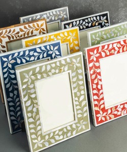 Cadre photo en bois décor nacre avec décoration de cadre photo incrusté de vadrouille - Product Image 6