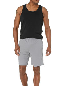 Short de basket-ball personnalisé teint en plaine conception solide Double monocouche formation été 5 pouces entrejambe hommes maille séchage rapide - Product Image 3