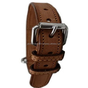 Hecho de collar de perro de cuero genuino de alta calidad con acero inoxidable de primera calidad, hardware de níquel libre de óxido, collar para perros y Mascotas - Product Image 5