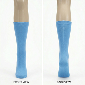 Womens Scrub <b>Socks</b> 320 GSM Combed Cotton Polyester Spandex Teal Ribbed Compression <b>Socks</b> Custom Embroidery Logo men <b>socks</b> - Product Image 6