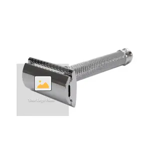 Maquinilla de afeitar de bambú con logotipo personalizado con logotipo grabado Mango de madera de bambú Maquinilla de afeitar de seguridad de doble filo - Product Image 1