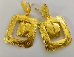 Best Selling 18K Micro Gold Plated Handmade Earrings for European Women Latin America's Party Vintage Zircon High Quality Chains - Product Image 4