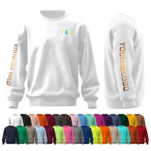 เสื้อสเวตเชิ้ตเด็กคอกลมสำหรับฤดูหนาว ผ้าฝ้าย 100% สีพื้นเรียบ ย้อมสีแบบธรรมดา ผ้าฟลีซ ระบายอากาศได้ดี แห้งเร็ว - Product Image 6