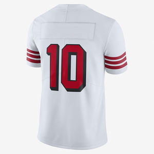 Maillot de football américain personnalisé avec nom et numéro, col en V, unisexe, respirant, séchage rapide, 100% polyester, maillot de sport - Product Image 2