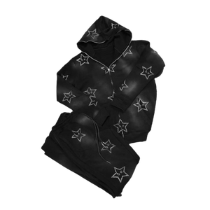 ชุดวอร์มแฟชั่นฤดูหนาวแบบพรีเมียมเสื้อกันหนาวมีฮู้ดเสื้อสวมหัวมีฮู้ดสองชิ้นโอเวอร์ไซส์ทรงลำลองสีพื้นชุดกางเกงยาว - Product Image 6