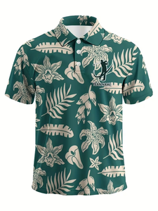 Trajes Casuales de Punto para Hombre, Venta Caliente 2026, Cuello Alto con Botones, Estampado por Sublimación, Manga Corta para Camiseta Polo, para Primavera y Otoño - Product Image 5