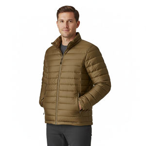 Veste matelassée légère de style hip-hop, couleur unie, coupe décontractée, prix abordable en gros, logo imprimé personnalisé, veste coupe-vent - Product Image 3