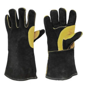 Guantes de soldadura de cuero dividido de piel de vaca de larga duración, protección de manos de seguridad industrial resistente reforzada para una máxima durabilidad - Product Image 5
