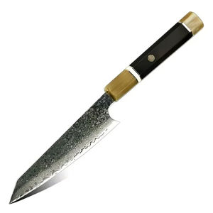 Juego de Cuchillos de Cocina Profesionales de 8 Piezas, Hechos a Mano en Acero de Damasco, con Mangos de Plástico y Hoja de Punta Caída, Personalizables OEM - Product Image 5