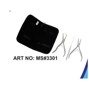 Empujador de uñas profesional personalizado, limpiador de cutículas de plata de acero inoxidable con bolsa de PVC, herramientas de limpieza de uñas al por mayor - Product Image 5