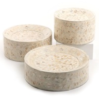 Ensemble Ramadan 2 pièces : Présentoir à gâteaux en nacre pour chocolats, plateaux de service, incrustations de nacre véritable, fait main, origine Vietnam, taille personnalisable