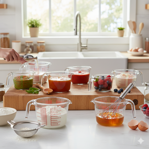 Taza Medidora de Vidrio de Borosilicato Ecológica con Marcas y Tapa, Apta para Lavavajillas, para Cocina Casera, Precio de Fábrica, Venta al por Mayor - Product Image 3