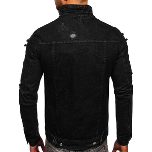 2025 personnalisé High Street Style hommes Denim vestes Stand hiver couleur personnalisée manches régulières Service OEM prix raisonnable - Product Image 2