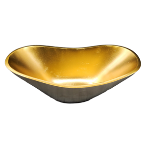 Plateau en forme de coeur fabriqué à la main plateau de service doré luxueux décoratif de table conception arrachée plateau en métal haute tendance - Product Image 5