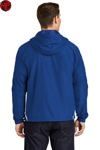 Hot Sale <b>Summer</b> Hooded Half Zip Embroidered <b>Lightweight</b> Waterproof Breathable Windproof <b>Jacket</b> Men Outdoor Windbreaker Rain Coat - Product Image 6