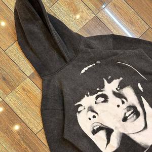 Sweats à capuche courts et sweat-shirts personnalisés pour femmes, vêtements de sport, sweats à capuche de jogging, pull à capuche en coton sérigraphié lavé à l'acide - Product Image 3