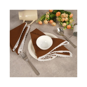 Serviettes de table en coton 100% à haute densité, tissage diamant, couleur orange, traitement anti-décoloration, idéal pour l'hôtellerie de qualité export, acheteurs en gros - Product Image 5