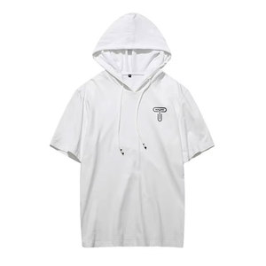 T-shirts à capuche de qualité supérieure avec logo et design personnalisés fabriqués en usine pour hommes et femmes T-shirts respirants et légers avec capuche - Product Image 5