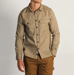 Nueva moda para hombre primavera otoño camisas algodón ropa de trabajo bolsillos botón solapa de manga larga talla grande Tops blusa camisa Casual - Product Image 1
