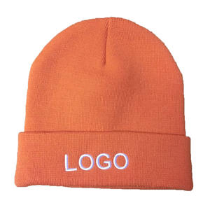 หมวกไหมพรมอะคริลิคสำหรับผู้ชายหมวกบีนนี่ยางติดโลโก้แผ่นปะ PVC หมวกสกีฤดูหนาวสีดำหมวกไหมพรมถักแบบเรียบสำหรับชาวประมงขายส่ง - Product Image 2