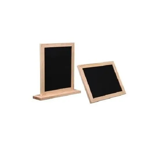 イーゼル黒板ラベル付きの小さな木製黒板看板テーブル番号ミニスタンディングウッドボード
