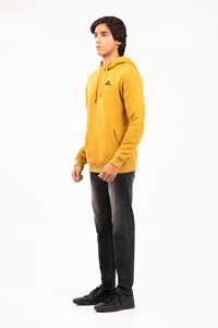 เสื้อฮู้ดดี้สตรีทแวร์ผ้าคอตตอนเนื้อหนาคุณภาพสูง 100% แบบวาฟเฟิล  สำหรับผู้ชาย สไตล์ฤดูใบไม้ร่วง  ปรับแต่งได้ พร้อมลาย Ako - Product Image 3
