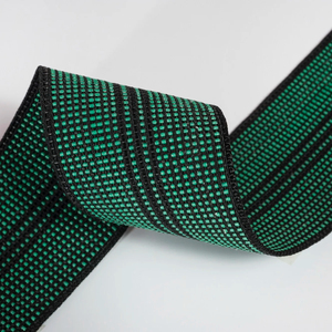 Chất lượng cao đàn hồi vải 50mm rộng 1 dòng màu xanh lá cây màu 100% căng - Product Image 5
