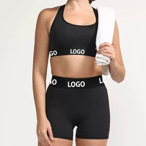 Conjuntos de Brasier Deportivo y Pantalones Cortos de Yoga para Mujer, Tallas Grandes, al por Mayor, Ropa Deportiva Transpirable de Secado Rápido sin Costuras - Product Image 5