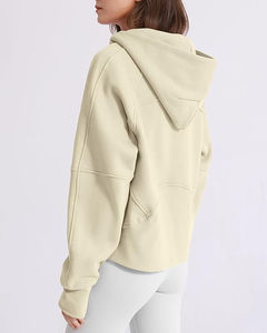 Sudadera con capucha clásica azul para mujer, sudaderas con capucha transpirables y antiarrugas para mujer, sudaderas con capucha y cremallera para gimnasio - Product Image 2