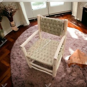 Silla de jardín de madera con hojas de palma Dool Ideal en el jardín Patio y balcón Dool Garden Chair - Product Image 1