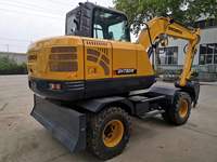 Excavatrice sur roues à vendre, 7 tonnes, entièrement hydraulique, moteur Yuchai, MOQ 1 unité, support OEM, meilleur prix