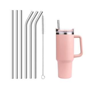 Wholesale Eco-Friendly Reusable Stainless Steel Drinking Straw with Silver Metal Box Drinkware Accessories - Product Image 1