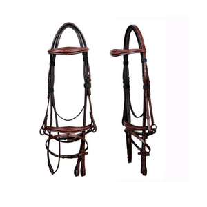 Brida de caballo fuerte de cuero Premium ajustable duradero suave acolchado elegante cómodo entrenamiento de equitación espectáculo salto de doma - Product Image 2