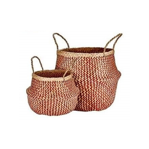 Panier de rangement en jonc de mer fait à la main écologique couleur personnalisée multifonction bonne qualité poignées décoration artisanat personnalisé - Product Image 6