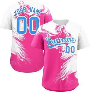 Camiseta de Béisbol Personalizada al por Mayor, 100% Poliéster, Sólida, Transpirable, de Secado Rápido, Diseño Personalizado Disponible, Conjuntos de Ropa de Softbol - Product Image 5