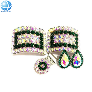 <span class=keywords><strong>Fibbie</strong></span> Quadrate Nere con Cristalli di Strass per Scarpe da Ballo Irlandese, Decorazioni per Scarpe da Ballerina, Scarpe da Jig per Donne - Product Image 2