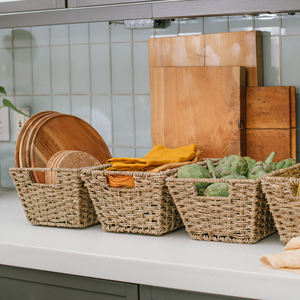 OFERTA ESPECIAL Cesta de Almacenamiento de Ratán Natural de Alta Calidad, Diseño Flexible Ecológico, Apta para Alimentos, Color y Tamaño Personalizables - Product Image 1