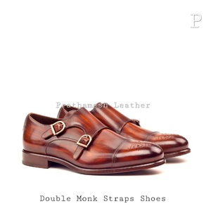 Zapatos de Vestir de Cuero de Lujo con Correa de Monje, Diseño de Lujo, Punta Redonda, para Oficina, Otoño, Zapatos Premium, Elegantes para Hombre - Product Image 5