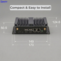 PC industriel sans ventilateur Intel J6412 double LAN double COM DDR4 jusqu'à 16 Go Mini PC compact pour contrôle d'automatisation Stock S05