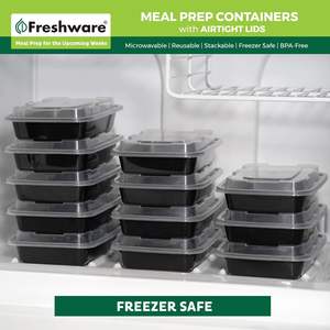 Freshware Meal Prep <b>Containers</b> [50 Pack] 1 Compartment <b>Food</b> Storage <b>Containers</b> <b>with</b> <b>Lids</b> 16 oz - Product Image 5