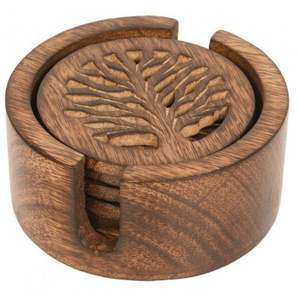 Durable Wooden <b>Coaster</b> Designed To Protect Furniture From Spills <b>Heat</b> And Moisture Marks - Product Image 3