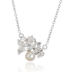 Joyería de moda de plata esterlina 925 Zirconia cúbica collar de mujer individual simple - Product Image 4