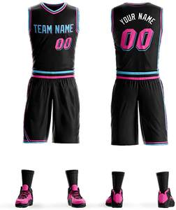 2025 ensemble d'uniformes de basket-ball grande taille pour hommes Polyester respirant avec conception de sublimation personnalisée pour les jeunes basketteurs - Product Image 1
