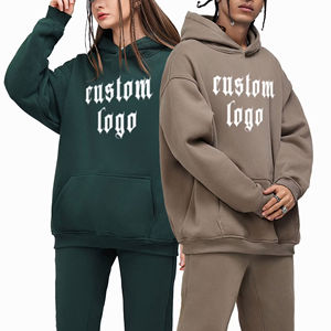 Nouveau sweat à capuche en polaire épais 350 GSM pour l'hiver, coupe oversize à épaules tombantes, sans cordon, impression DTG personnalisée, unisexe - Product Image 3