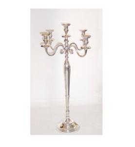 Candélabre plaqué argent pour la décoration d'éclairage de mariage et d'événement bougeoir fait main en métal avec 5 bras de bougie nouveau candélabre - Product Image 1