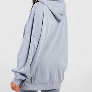Último diseño de manga larga de gran tamaño Drop Shoulder Hoodie para mujer/Diseño personalizado Mujeres Fleece Soft Sudadera con capucha de algodón de alta calidad - Product Image 2